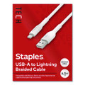 Lightning to USB-A Charging Cable, 6.6 ft, White