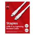 Lightning to USB-C Charging Cable, 6.6 ft, White
