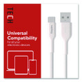 USB-C to USB-A 2.0 Charging Cable, 9.8 ft, White