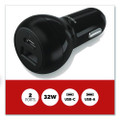 USB-A/USB-C Car Charger, 32 W, Two Ports, Black