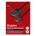 HDMI to VGA Audio/Video Adapter, 6", Black