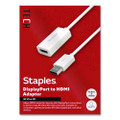 DisplayPort to HDMI Audio/Video Adapter, 6", White