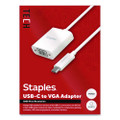 USB-C to VGA Audio/Video Adapter, 6", White