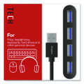 USB 2.0 Hubs, 4-Port, Black