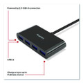 USB 2.0 Hubs, 4-Port, Black