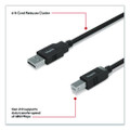 USB-A to USB-B 2.0 Cable, 6 ft, Black