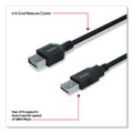 USB-A to USB-A 2.0 Cable, 6 ft, Black