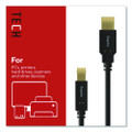 USB-A to USB-B 2.0 Cable, 16 ft, Black