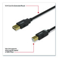 USB-A to USB-B 2.0 Cable, 16 ft, Black