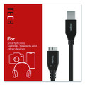 USB-A to Micro USB Type-B Cable, 6 ft, Black