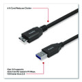 USB-A to Micro USB Type-B Cable, 6 ft, Black