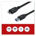 USB-A to Micro USB Type-B Cable, 6 ft, Black