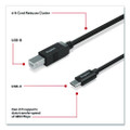 USB-C to USB-B 2.0 Cable, 6 ft, Black