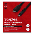 USB-C to Micro USB Type-B 3.1 Cable, 6 ft, Black