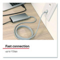 CAT6 Ethernet Cable, 25 ft, Gray