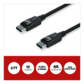 4K DisplayPort to DisplayPort Audio/Video Cable, 6 ft, Black, 10/Pack