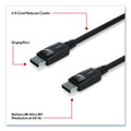 4K DisplayPort to DisplayPort Audio/Video Cable, 6 ft, Black, 10/Pack