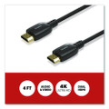 HDMI to HDMI Audio/Video Cable, 4 ft, Black, 2/Pack