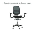 Essential Mesh Back Fabric Task Chair, Adjustable Lumbar Support, Supports Up to 275 lb, 18.31" to 22.17" Seat Height, Black