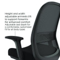 Essential Mesh Back Fabric Task Chair, Adjustable Lumbar Support, Supports Up to 275 lb, 18.31" to 22.17" Seat Height, Black