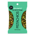 Wonderful No Shells Pistachios, Sea Salt and Vinegar, 2.25 oz Bag, 8/Box