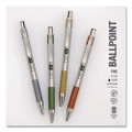 F-301 Signature Series Earthy Tones Ballpoint Pen, Retractable, Fine 0.7 mm, Black Ink, Sandstone Barrel, 4/Pack