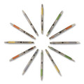 F-301 Signature Series Earthy Tones Ballpoint Pen, Retractable, Fine 0.7 mm, Black Ink, Assorted Earthy Tones Barrel, 4/Pack