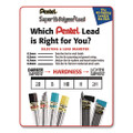 Super Hi-polymer Lead Refills, 0.5 Mm, H, Black, 12/tube