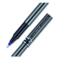 Deluxe Roller Ball Pen, Stick, Micro 0.5 Mm, Blue Ink, Metallic Gray Barrel, Dozen