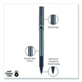 Deluxe Roller Ball Pen, Stick, Micro 0.5 Mm, Black Ink, Metallic Gray Barrel, Dozen