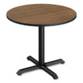Reversible Laminate Table Top, Round, 35.38w X 35.38d, Espresso/walnut
