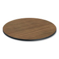 Reversible Laminate Table Top, Round, 35.38w X 35.38d, Espresso/walnut