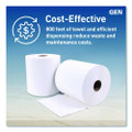 Hardwound Roll Towels, 8" X 800 Ft, White, 6 Rolls/carton