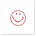 Round Message Stamp, Smiley Face, Pre-inked/re-inkable, Red