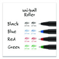 Roller Ball Pen, Stick, Micro 0.5 Mm, Blue Ink, Black Matte Barrel, Dozen