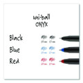 Onyx Roller Ball Pen, Stick, Fine 0.7 Mm, Red Ink, Black Matte Barrel, Dozen