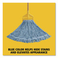 Super Stitch Blend Mop Head, Medium, Cotton/synthetic, Blue, 6/carton - VISRCPD212BLU