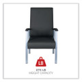 Alera Metalounge Series High-back Guest Chair, 24.6" X 26.96" X 42.91", Black Seat/back, Silver Base