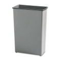 Rectangular Wastebasket, Steel, 22 Gal, Charcoal Rectangular Wastebasket, Steel, 22 Gal, Charcoal