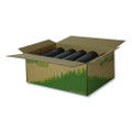 Linear Low Density Recycled Can Liners, 56 Gal, 1.25 Mil, 43" X 48", Black, 100/carton