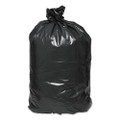 Linear Low Density Recycled Can Liners, 56 Gal, 1.25 Mil, 43" X 48", Black, 100/carton