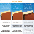File Pocket W/ Tyvek, 3.5" Expansion, Letter Size, Redrope, 10/box