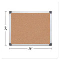 Value Cork Bulletin Board With Aluminum Frame, 24 X 36, Natural