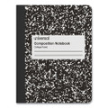 Composition Book, Medium/college Rule, Black Marble Cover, 9.75 X 7.5, 100 Sheets