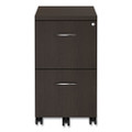 Alera Valencia Series Mobile Pedestal, Left Or Right, 2 Legal/letter-size File Drawers, Espresso, 15.38" X 20" X 26.63"