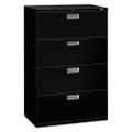 Brigade 600 Series Lateral File, 4 Legal/letter-size File Drawers, Black, 36" X 18" X 52.5" Brigade 600 Series Lateral File, 4 Legal/letter-size File Drawers, Black, 36" X 18" X 52.5"