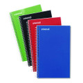 Wirebound Notebook, 3 Subject, Medium/college Rule, Assorted Covers, 9.5 X 6, 120 Sheets, 4/pack