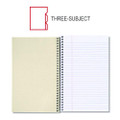 Wirebound Notebook, 3 Subject, Medium/college Rule, Assorted Covers, 9.5 X 6, 120 Sheets, 4/pack