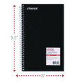 Wirebound Notebook, 3 Subject, Medium/college Rule, Assorted Covers, 9.5 X 6, 120 Sheets, 4/pack