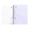 Wirebound Notebook, 3 Subject, Medium/college Rule, Black Cover, 11 X 8.5, 120 Sheets